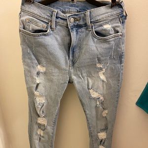 Trashed skinny jeans